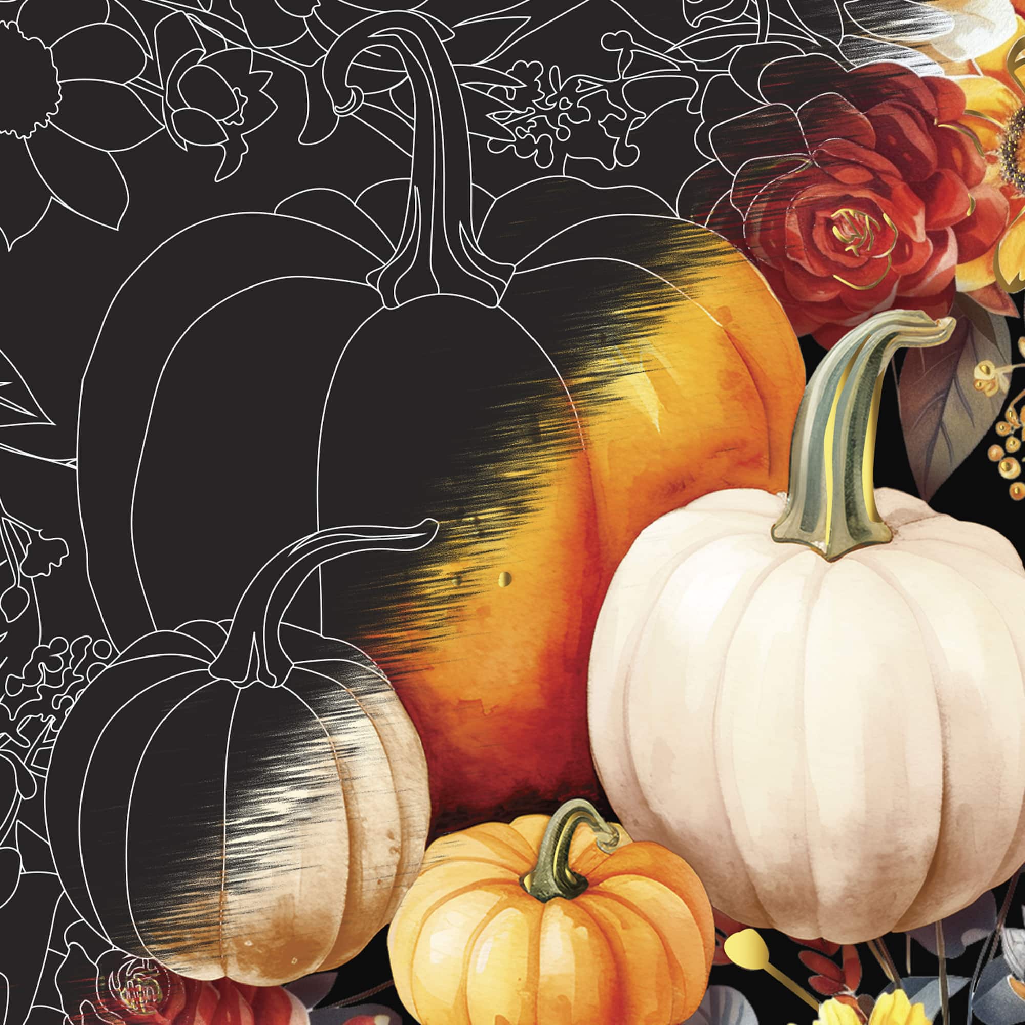 Brea Reese™ 6" x 8" Pumpkin Botanicals Scratch Art Paper Pad